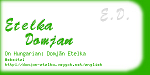 etelka domjan business card