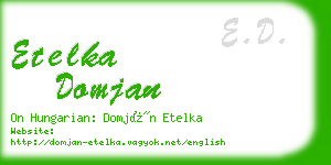 etelka domjan business card